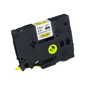 Rubans de tubes thermorétractables compatibles Brother 6mm HSe-611 <span class=keywords><strong>Hs611</strong></span> Hse611 noir sur jaune - Product Image 4