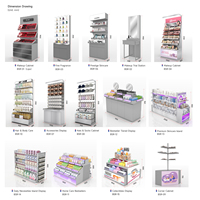 Présentoir de Magasin de Soins de la Peau au Design Simple, Étagères Sans Dos, Présentoirs pour Articles de Nécessité Quotidienne pour Magasin de Détail