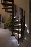 CBMMart Escalier en colimaçon, balustres décoratifs en fer forgé, pour salon et villa