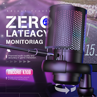 Microphone à condensateur ME6S Type-C avec trépied, micro de gaming RGB, réduction de bruit ENC pour PC de bureau, streaming en direct, filaire