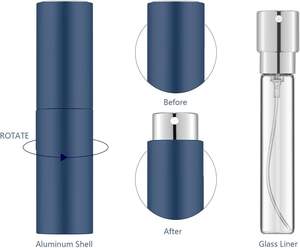 Flacon cosmétique de luxe portable en aluminium de haute qualité, vaporisateur de parfum vide, flacon de parfum en verre - Product Image 2