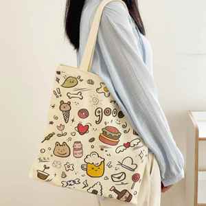 Sac fourre-tout en toile écologique pour femmes avec poches, impression de logo personnalisable, idéal pour les courses - Product Image 3