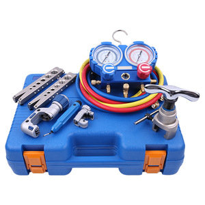 Flyover VTB-5B Refrigeration <b>Tool</b> <b>Set</b> Aluminum Alloy Mechanic Repair Kit With Gauges And Hoses - Product Image 1