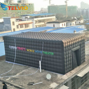 पोर्टेबल लार्ज पार्टी टेंट हाउस ब्लैक एलईडी लाइट डिस्को बार इन्फ्लैटेबल क्यूब टेंट इन्फ्लैटेबल नाइटक्लब इन्फ्लैटेबल मार्की - Product Image 3