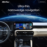 Estéreo para Auto Meihua de 12.3 Pulgadas con Android para Toyota Land Cruiser Prado LC250 J250 2024-2025, CarPlay Inalámbrico, DSP, GPS, Reproductor Multimedia