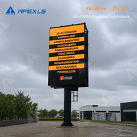 Écrans LED APEXLS P6.67 pour l'extérieur, panneaux d'affichage vidéo double face, 4,8x7,68m, pour systèmes de totems routiers