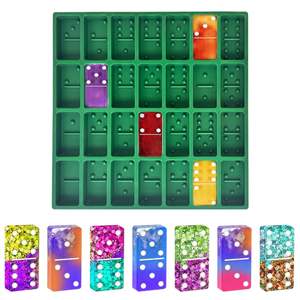 R-013 Moule en silicone pour dominos, Pai Gow, jeux <span class=keywords><strong>de</strong></span> table, échecs, résine époxy, pâtisserie et bijoux - Product Image 2