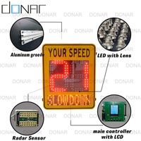 Señales de radar de seguridad vial de Donar Factory, tableros LED de límite de velocidad con texto programable
