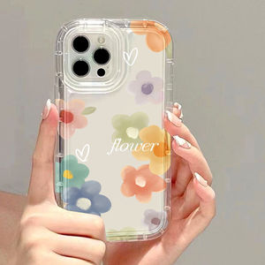 Funda para iPhone 17 Pro Max, diseño popular de corazón y flores en pantalla completa, funda protectora a prueba de golpes con orificio grande - Product Image 2