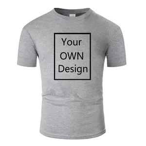 Camiseta personalizada de cuello redondo para hombre, Camiseta estampada de alta calidad, venta al por mayor