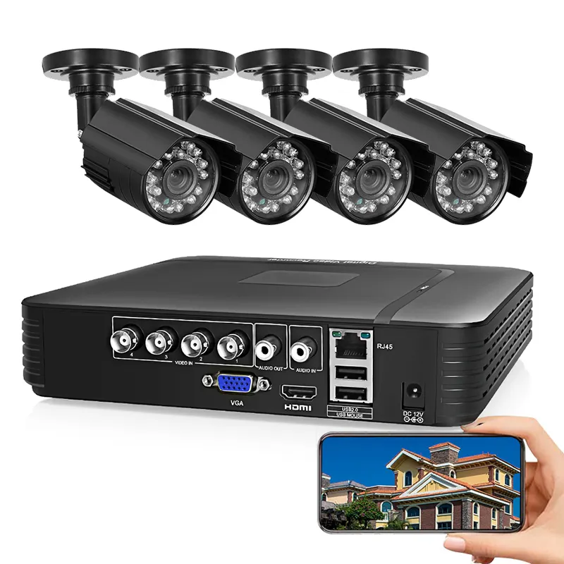 4CH 720P/1080P AHD Analog kamera DVR-Sicherheit Video recorder Überwachungs system PAL NTSC BNC Home CCTV-Kamerasystem DVR-Kit