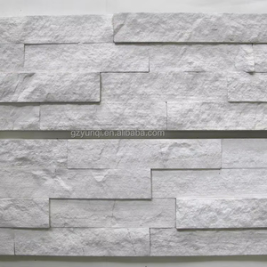 Paneles de mármol blanco de roble Plano dividido barato revestimiento de paredes exteriores piedras culturales para decoración de paredes - Product Image 1