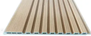 Cheap Seamless Indoor Wave 3d Great Wall Fluted Slat Pvc Cladding Texture Wpc Spc Wall Panel