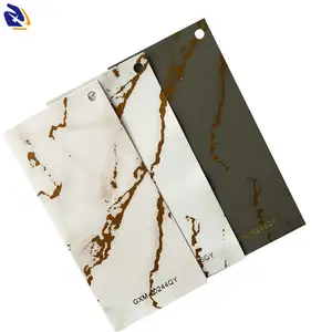 2024 New Arrival Interior PET Marble Golden Line Decorative Hot Stamping Foil For PS Louvers For PS Wall Panel