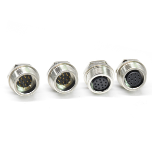 Conector Impermeable Serie HLS de 12 Pines, Macho y Hembra, Montaje en Panel, HL10A-10ZPH-12P HLS-2-12P, Contactos de Soldadura Chapados en Oro - Product Image 1