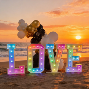 Lettres lumineuses LED autoportantes pour la <span class=keywords><strong>location</strong></span> d'événements, les centres commerciaux, les décorations scolaires - Taille et couleur personnalisables, télécommande - Product Image 2