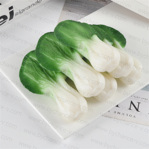 Exhibición de comercialización de alimentos verdes vegetales de hoja verde artificial Shanghai Green para niños juguete de comida educativa - Product Image 2