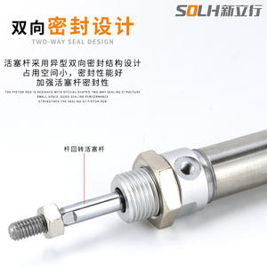 Cilindros Neumáticos Miniatura de Acero Inoxidable MA32/40-25/50/75/100/125/200/300-S-CA - Product Image 4