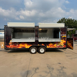 2025 Deep Fryer Coffee <b>Cart</b> Concession Street Mobile Vending <b>Kitchen</b> Retro Trailer Food Truck Europe - Product Image 3