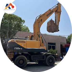 Excavatrice de roue de Hyundai d'occasion de 21 tonnes Prix raisonnable 210-9 Excavatrice 210W-9s avec pelle de pneu de 210W 9t - Product Image 1