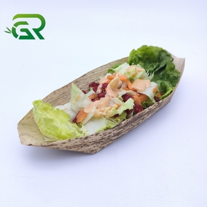 Custom Size <strong>Wooden</strong> Cutlery Box Factory Direct Wholesale Greenism Disposable <strong>Dessert</strong> Salad Food <strong>Tray</strong> Green <strong>Wooden</strong> Sushi Boat <strong>Tray</strong> - Product Image 4
