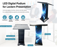 Layar LED Lengkung untuk Podium Digital, Layar Matte, Tampilan Interaktif untuk Presentasi Konferensi dan Pendidikan