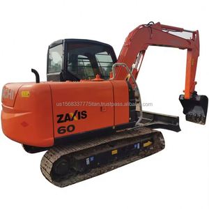 Mini-excavatrice Hitachi ZX60 de haute qualité, 6 tonnes, d'occasion, modèle 2023, avec godet de 0,33 m³, pour travaux hyperkinétiques de 6 tonnes, équipement pour travaux de terrassement - Product Image 1
