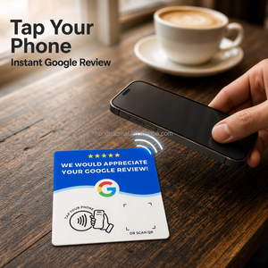 Carta Personalizzata per Recensioni Positive su Google in Lingua Italiana, Realizzata in Materiale Acrilico, Impermeabile e Resistente alle Macchie - Product Image 6