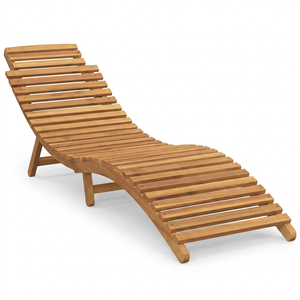 Silla Plegable de Madera Ecológica y Portátil para Exteriores, Mueble con Estructura de Madera Sólida para Hogar, Jardín y Hotel, con Cojines - Product Image 1