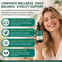 ArtoaLabs 120ml Complément Antioxydant Détoxifiant Soutien Immunitaire et Lymphatique Formule Botanique 21-en-1 Gouttes Liquides pour Drainage Lymphatique