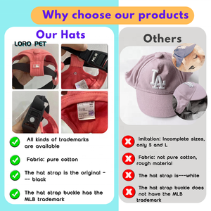 Adjustable Canvas Visor Dog <strong>Baseball</strong> <strong>Cap</strong> Fashionable Pet Outdoor Sports Hat with Brand Logo Novelty Style for Summer &amp; Winter - Product Image 5