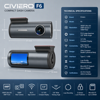 Caméra embarquée 360° sans fil WiFi HD 1080P avec enregistrement automatique, surveillance de stationnement 24h/24, vision nocturne et grand angle – Boîte noire de voiture