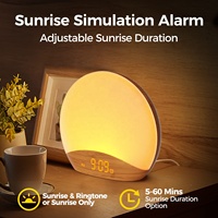 HiFiD Smart Light Sound Machine Réglable 9 Couleurs Veilleuse Réveil Lumière Lever Du Soleil Réveil