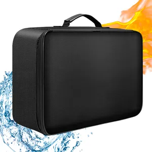 Fireproof File Safe Storage Case Document Organizer Bag With Lock Fire Resistant Money File Storage Safe Bags