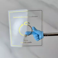Etiqueta Adhesiva Transparente de Vinilo BOPP Personalizada, Resistente al Aceite y al Agua, con Diseño de Logotipo de Empresa, Impresa en Dorado