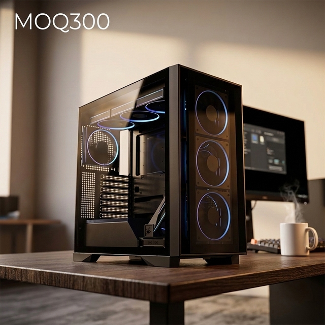Hot Sale Gamer Full Tower High Quality ATX Steel Gaming PC Case with Side Panel Window