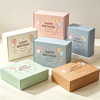 Boîte cadeau rose cacao pour anniversaire, commande en gros, échantillon gratuit, boîte rigide en carton personnalisée avec logo pour l'emballage de biscuits