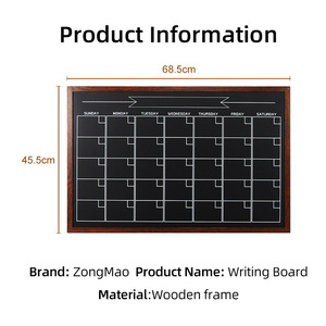<span class=keywords><strong>Calendario</strong></span> de Pared Reutilizable Grande de 68.5x45.5cm, Tablero de Planificación <span class=keywords><strong>Mensual</strong></span> de Madera Lacada con Impresión HD, <span class=keywords><strong>Pizarra</strong></span> Blanca para Aula, Oficina, Cocina - Product Image 3
