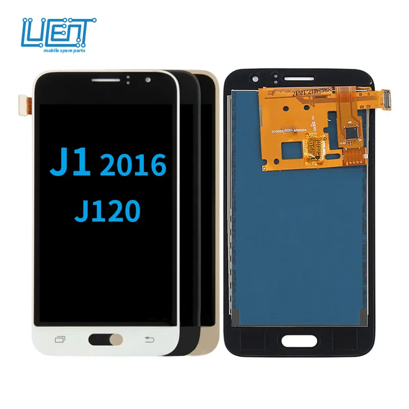 Kann Helligkeit LCD für Samsung Galaxy J1 J120 LCD-Display Touchscreen j1 2016 Display für Samsung J1 2016 LCD einstellen