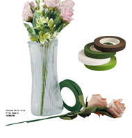 Ruban adhésif floral vert personnalisé en gros pour l'exportation, facile à déchirer, sans trace, adhésif puissant, papier imperméable pour le masquage DIY