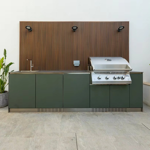 Mobile da <span class=keywords><strong>Cucina</strong></span> Esterno Personalizzato in Acciaio Inox 304 con Forno per Pizza e Barbecue - Product Image 3