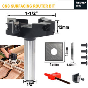 Fraises de surfage pour défonceuse CNC, style à 2+2 plaquettes, pour l'égalisation et le chanfreinage, <span class=keywords><strong>fraise</strong></span> à planer, <span class=keywords><strong>fraise</strong></span> à dégauchir, <span class=keywords><strong>fraise</strong></span> à surface - Product Image 2