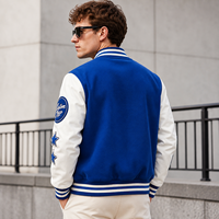 Veste universitaire personnalisée pour hommes et femmes, imperméable, coupe-vent, chaude pour l'hiver, avec logo brodé en chenille, style baseball, vente en gros OEM