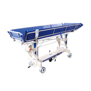 Cama de baño para ancianos y pacientes con discapacidad de acero inoxidable y ABS con ruedas para uso en el cuidado en el hogar. - Product Image 4