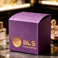 Boîte cadeau de luxe pliable et écologique en carton recyclable avec impression quadricolore, personnalisable avec feuille d'or pour bougies et parfums