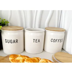 Ceramic tea coffee sugar canisters storage bottles & jars canister jar coffee tea and sugar canister set jars