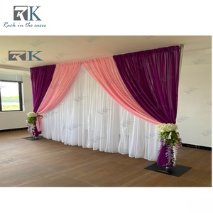 Wedding Pipe and Drape <b>Kit</b> Adjustable Pipe and Drape Pillar Silver Backdrop Stand Aluminum Pipe and Drape on Sale - Product Image 2