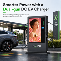 Chargeur DC pour véhicules électriques à deux connecteurs 30kW 40kW 60kW 80kW avec écran publicitaire de 65 pouces pour sites commerciaux