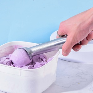 Cuillère à café en alliage d'aluminium antiadhésive et anti-gel, multi-tailles, monobloc, mini cuillère à glace ronde pour usage domestique - Product Image 5