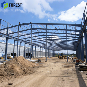 โรงงานโครงสร้างเหล็กแบบโมดูลาร์ ศูนย์การค้าเชิงพาณิชย์ ผนังแผงแซนวิชกันไฟชุบสังกะสีแบบจุ่มร้อน - Product Image 2